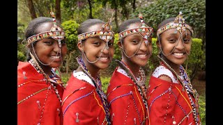 Maasai women in traditional clothing